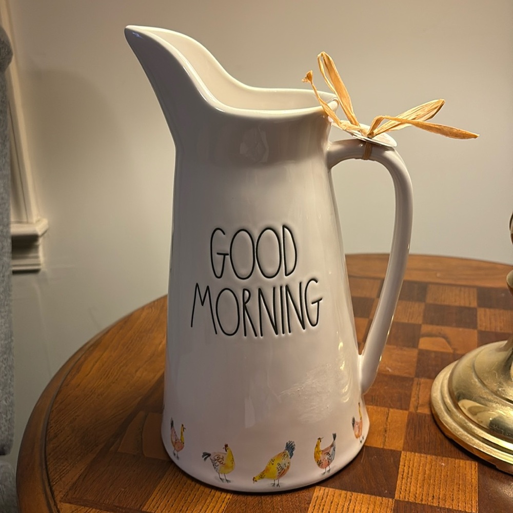 Rae Dunn Good Morning antique style pitcher